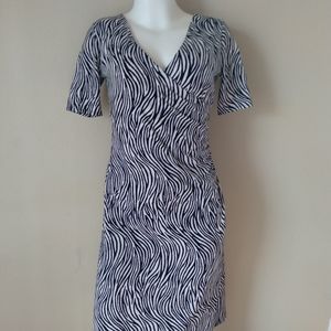 Josephine Zebra pattern dress Size Petite Small Made in Northern Mariana